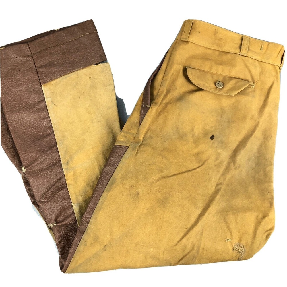 Vintage 70s Unbranded Chaps Gator Pants Men's Large Hiking Duck Hunting Outdoor
